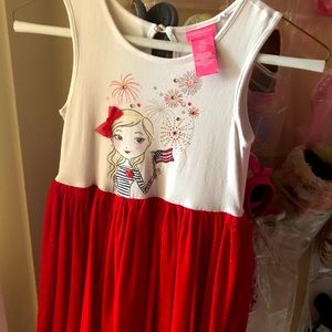Isaac Mizrahi red and white kids girls dress